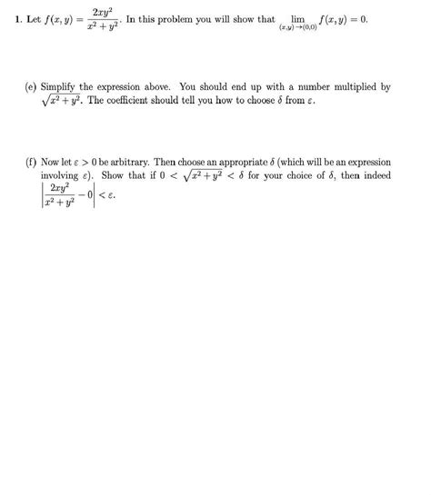 Solved 1 Let F X Y X2 Y2 2xy In This Problem You Will