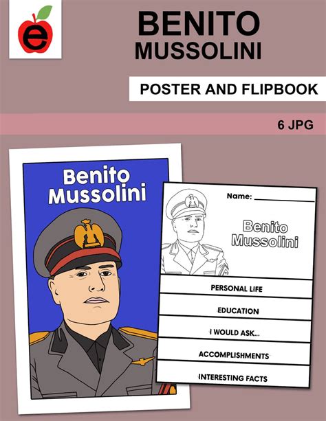 Benito Mussolini Poster And Flipbook