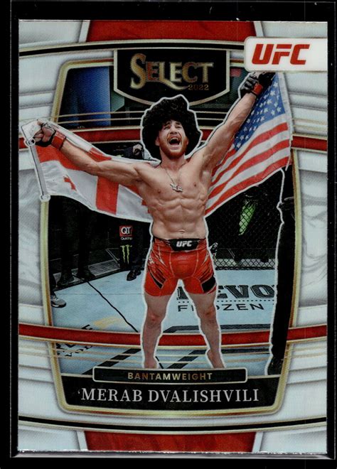 Merab Dvalishvili 2022 Panini Select UFC Concourse Silver Prizm Card