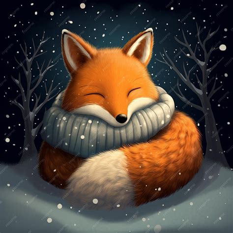 Premium AI Image | cute fox illustration