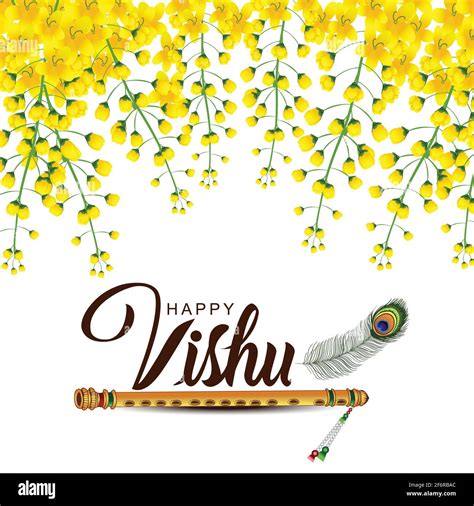 kerala festival happy vishu greetings. vector illustration design Stock ...