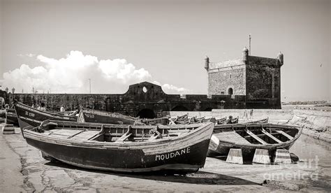 Dry Dock Small Boats Sepia Tones Essaouira Morocco Photograph By Chuck