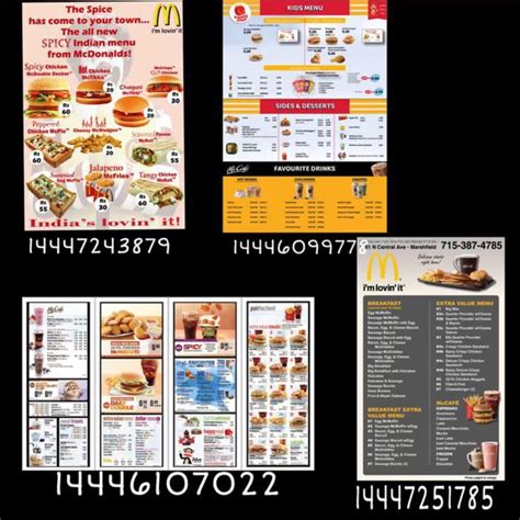 Bloxburg Fast Food Codes In 2024 Bloxburg Food Decals Fast Food Menu