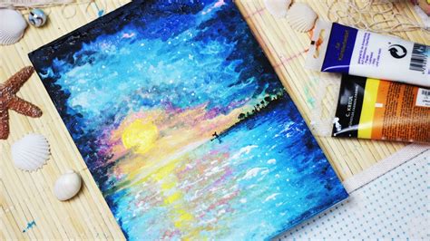 Let S Paint A Sunset At The Beach Painting With Mako Youtube