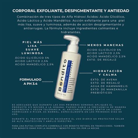 Bendito Alfa Hidroxi Ácidos 10 Crema Corporal 200 ml La Dermoteca