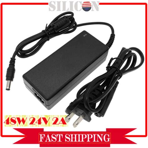 24v Dc 2a Power Supply Adapter 100 240v Ac Input 24 Vdc 2amp Output 5 5mm Ebay