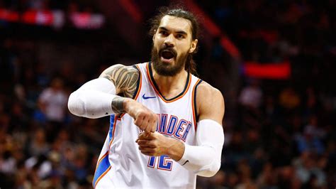 Download Steven Adams Okc Thunder Center 12 Wallpaper