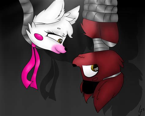 Mangle Hanging Foxy Upside Down Soooo Cute Foxy And Mangle Fnaf