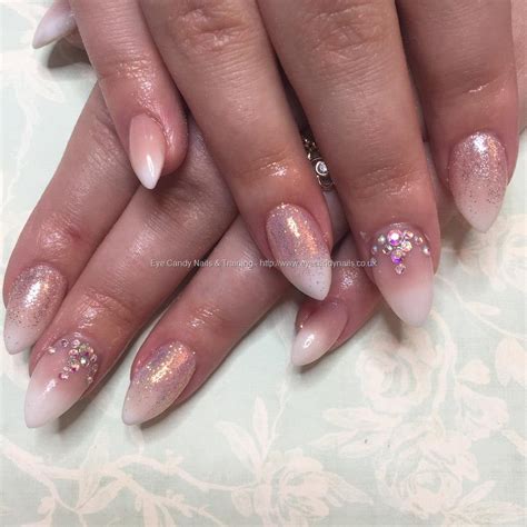 Ombre Nails With Swarovski Crystals