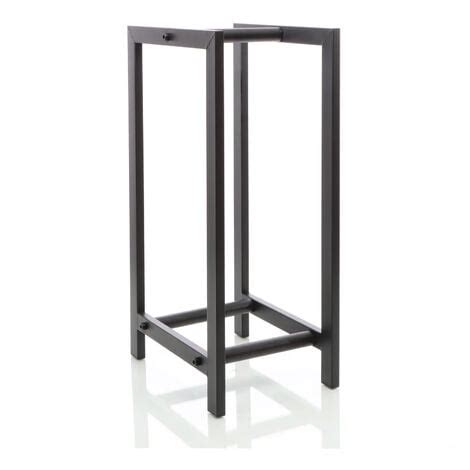 Toboli Soporte rectangular para leña 30x22x60cm estante leñero chimenea