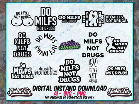 Do Milfs Not Drugs Funny Rude Adult Car Svg Png Sticker Decal Etsy