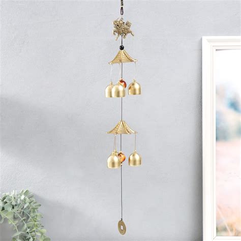 Музыка ветра металл "Дракон" 6 колокольчиков под бронзу 45 см (9464301 ...