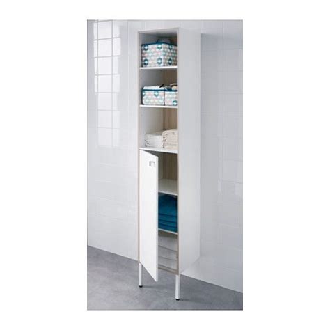 Tyngen High Cabinet White Ash Effect Ikea Bathroom Storage