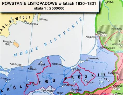 POLSKA POWSTANIA NARODOWE MAPA ŚCIENNA