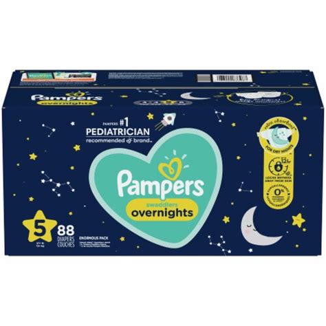 Pampers Swaddlers Overnights Size 5 Baby Diapers, 88 ct - Pick ‘n Save