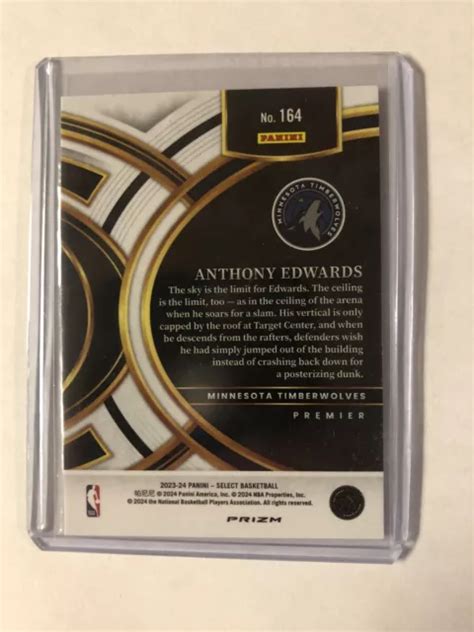 Anthony Edwards Tectonic Prizm Panini Select Premier Sp Lupi Di