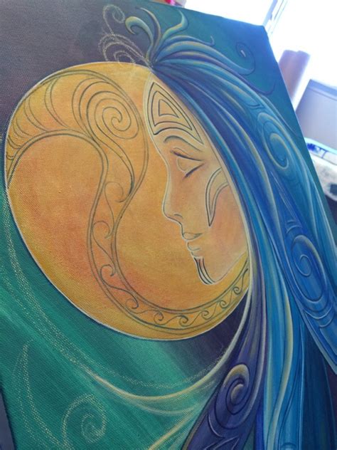 Moon Goddess In Progress Reina Cottier Art