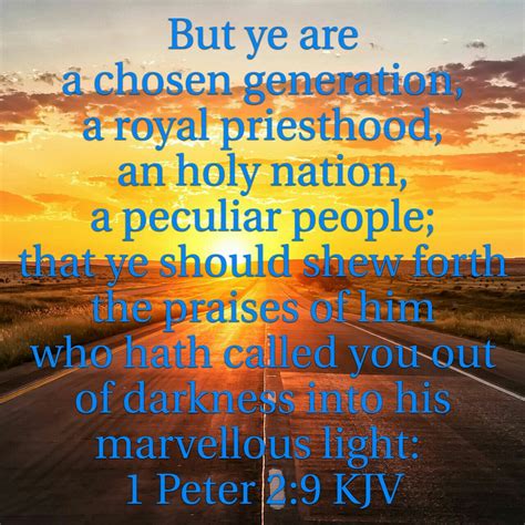 1 Peter 2 9 KJV Christian Quotes Inspirational Faith Inspiration