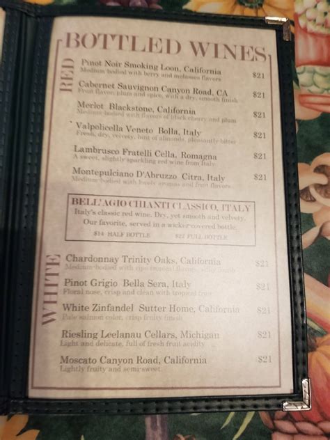 Menu at Villa Restaurant and Pizzeria, Eastpointe