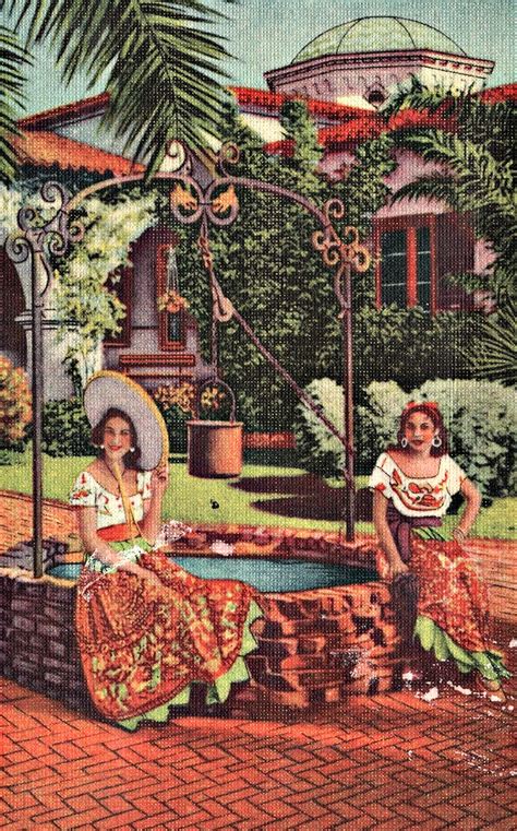 Vintage Postcard Mexico China Poblana Women Mujeres Flickr