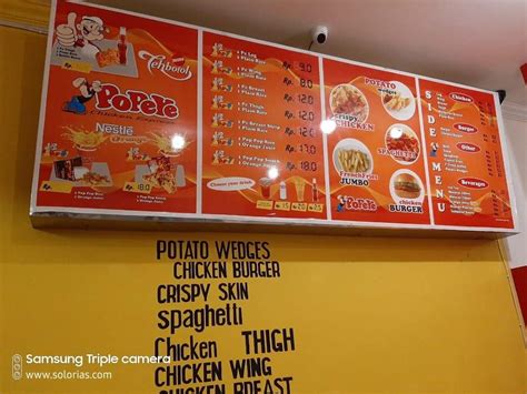 Menu At Popeye Chicken Express Karangpandan Restaurant Salam