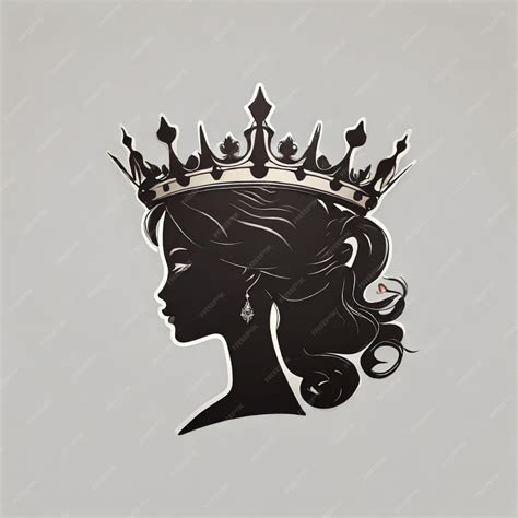 Premium Vector Queen Crown Silhouettes Cartoon Vector Background