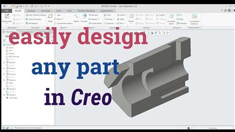 Creo Tutorial Creo Part Design For Begineers 11 Youtube