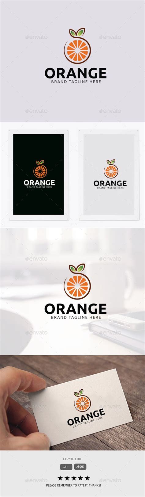 Orange Logo | Orange logo, Food logo design, Online logo design