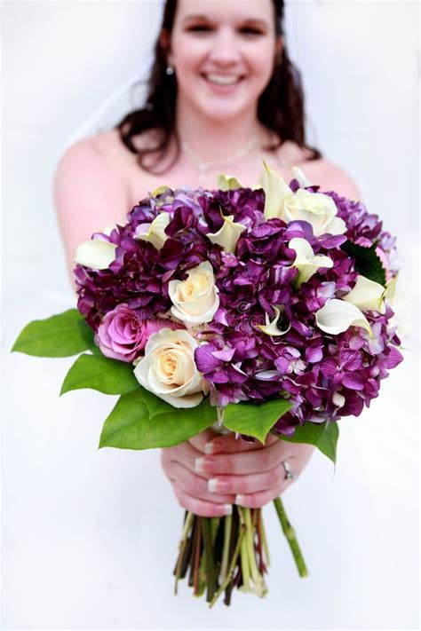 Extravagant Floral Arrangement Stock Photo Image Of Purple Leaves