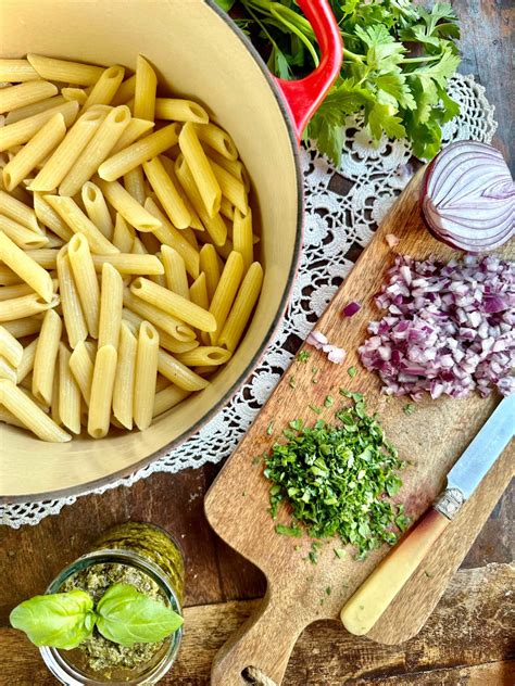 Pesto Pasta Salad - Cooking With Carlee