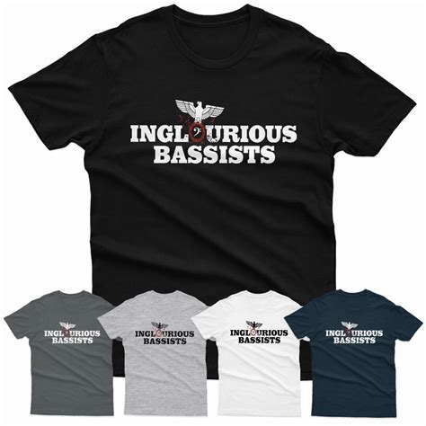 Inglorious Bassist T Shirt Bass Guitar Bass Player Electric Guitar Guitarist Jackie Brown Mens