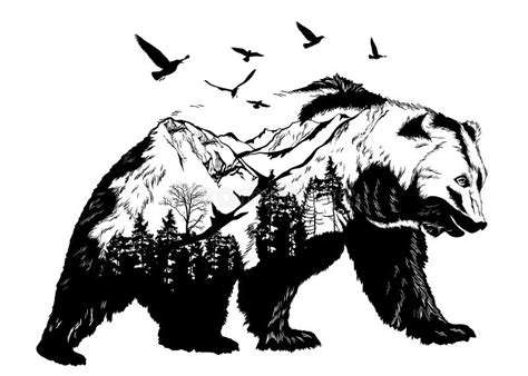 Tatuaje Del Oso Grizzly Stock De Ilustraci N Ilustraci N De Extracto