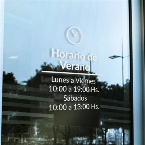 Cartel De Horario Para Vidrio Local Comercial Rotularte