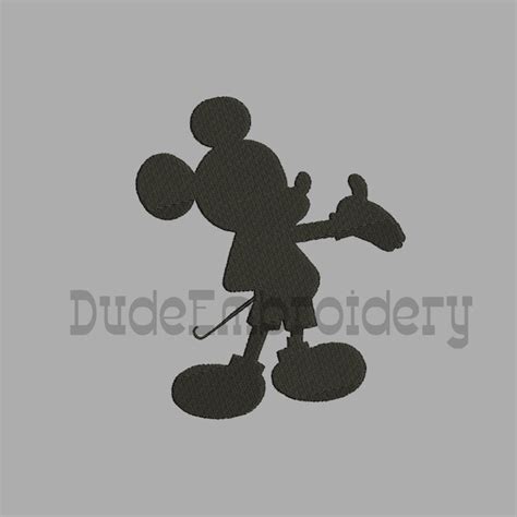 Mickey Mouse Embroidery Silhouette Etsy