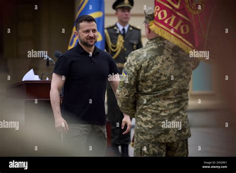 Kyiv Ukraine May Ukrainian President Volodymyr Zelenskyy