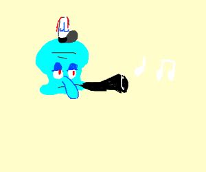 Squidward playing his clarinet - Drawception