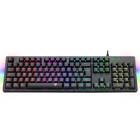 Teclado Mec Nico Bermuda Rgb Switch Azul T Dagger T Tgk B Blue Sky