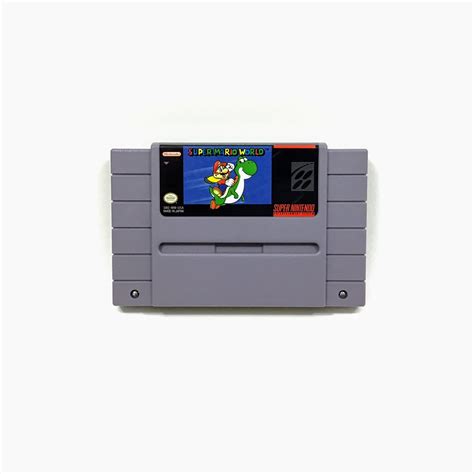 Snes Super Mario World Super Nintendo Video Game Cartridge Etsy