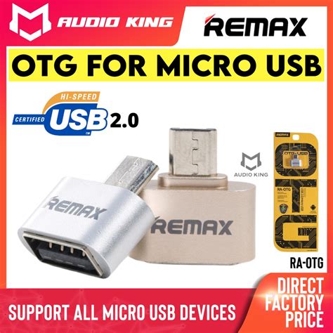 Remax Adapter Micro Usb To Usb To Micro Otg Micro Usb Adapter Ra Otg