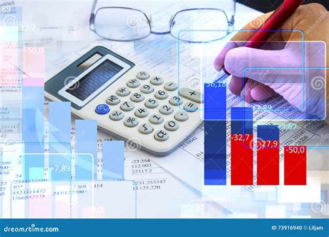 finance  economics stats  accounting stock photo image