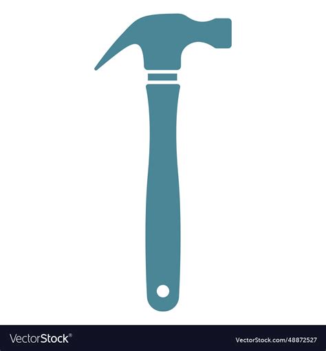 Hammer blue Royalty Free Vector Image - VectorStock