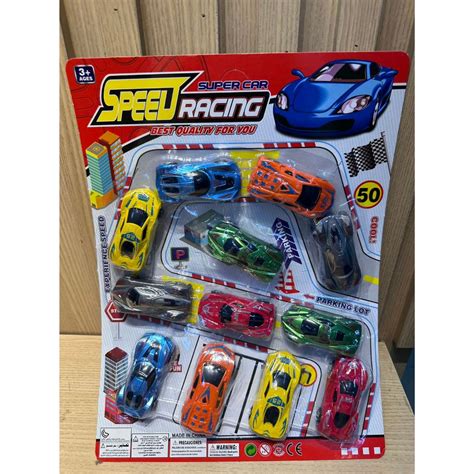 Brinquedo Kit 12 Carrinhos Fricção Carros Sport Car Disney Pixar