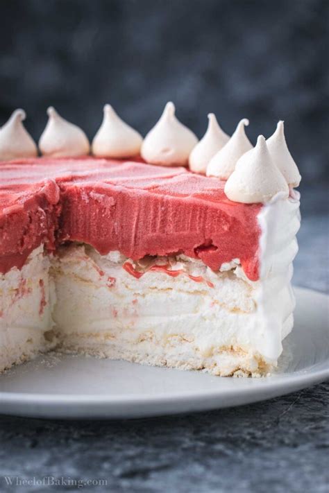 Vacherin Dessert Meringue Ice Cream Cake Wheel Of Baking