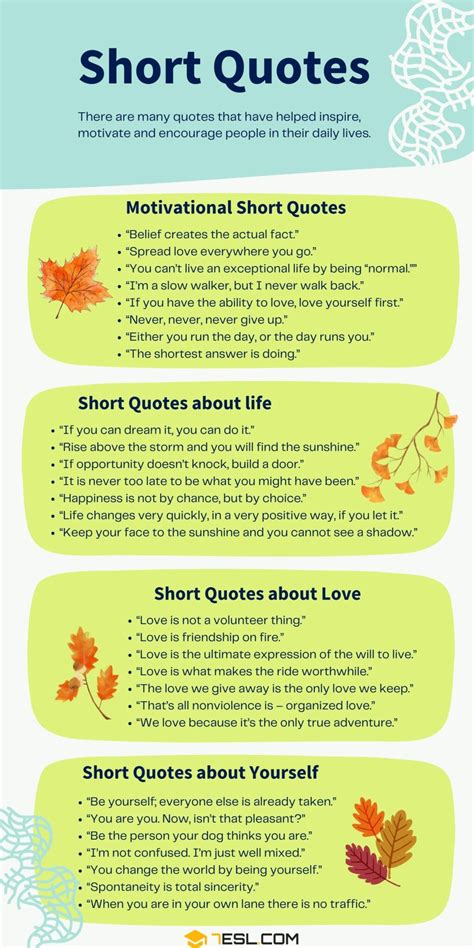 80 Powerful Short Quotes To Find Your Daily Motivation • 7esl