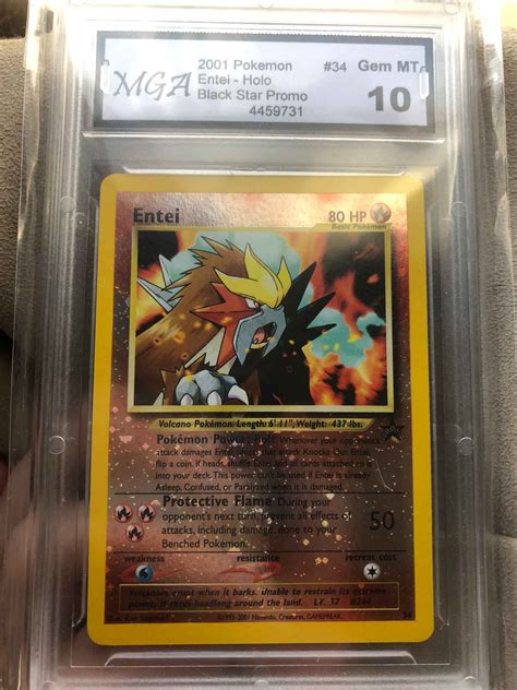 Toys Collectible Card Games Sealed Pokemon Entei Card Black Star Promo