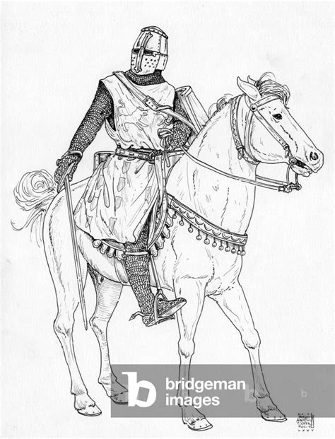 Image Of Middle Ages A French Knight In Armor At The Battle By