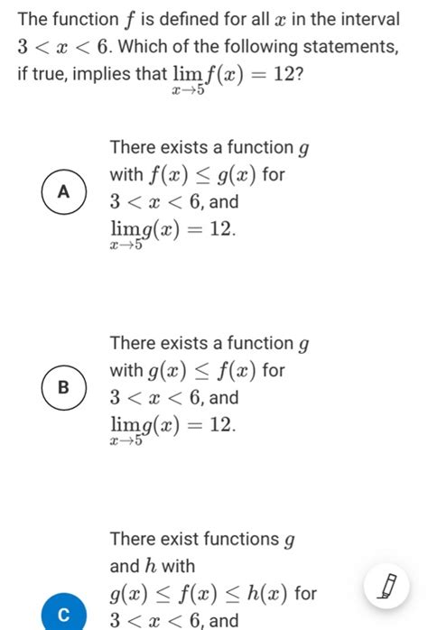 Solved The Function F Is Defined For All X In The Interval 3