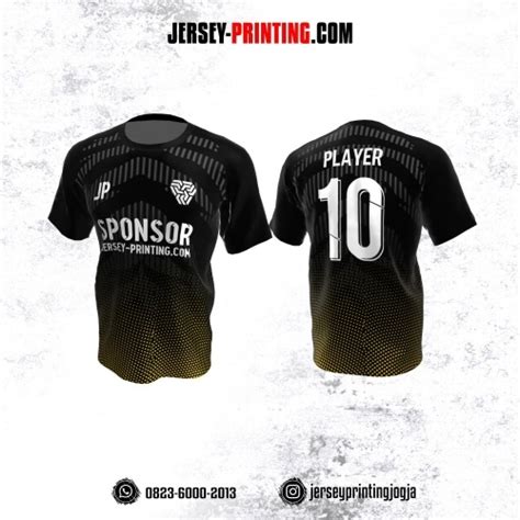 Jersey Futsal Hitam Abu Abu Kuning Motif Batik Dan Burung Elang