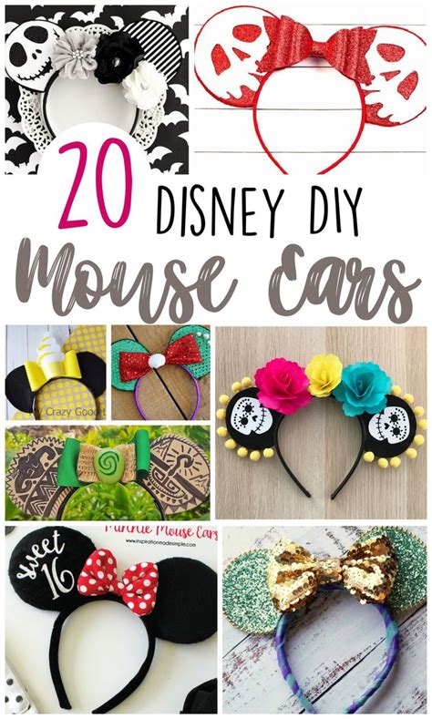 20 Disney DIY Mickey Mouse Ears | Diy mickey mouse ears, Diy mickey ...