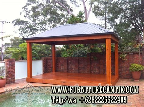 Gazebo Kayu Jati Minimalis Haidi Jati Furniture